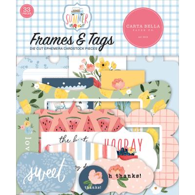 Carta Bella Summer Die Cuts - Frames & Tags